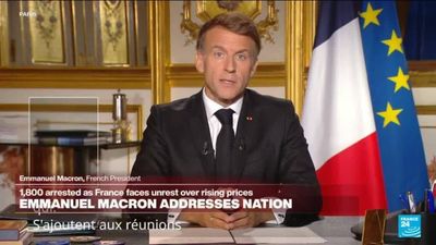 Macron says 'nothing justifies' violence in protests during address to nation