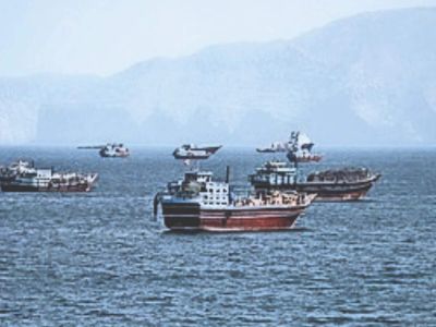 Oil tanker on fire after hitting mine in Hormuz: Iran's Guards