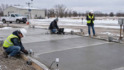 Self-Heating Concrete Demo: Iowa slabs melt snow in tests; wider use still uncertain