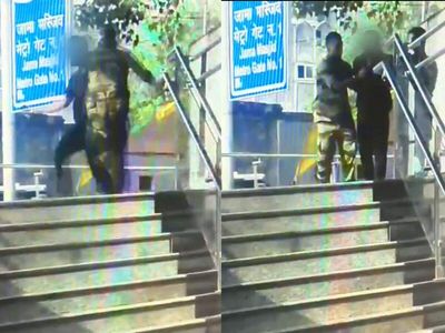 CISF catches an NRI trying to flee at Jama Masjid Metro Station after X-ray reveals a suspicious object in his clothing. Watch video.