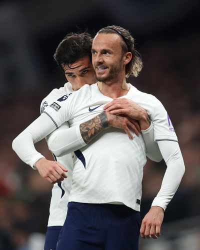 Watch: James Maddison scores stunner on first Tottenham start for 18 months