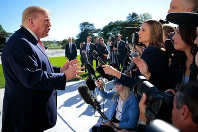 Trump was about to unload on a reporter. Then she uttered 8 words that calmed him