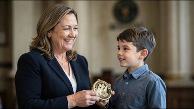 10-year-old earns Carnegie Medal for holding a boy dangling from a chairlift