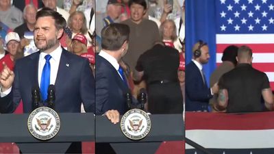 ‘God bless our children!’ Protester disrupts JD Vance rally, demands release of Epstein files
