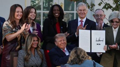‘Don’t know if it means anything’: Trump’s remark on Melania’s signature draws awkward laughter