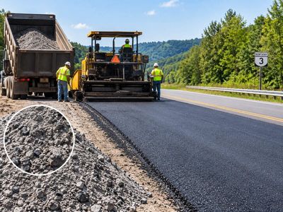 In 1987, Kentucky put 40% power-plant bottom ash into 1 mile of State Route 3; later testing found excellent performance and strong skid resistance on the road