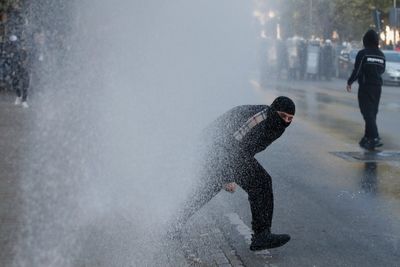 Albanian police deploy water cannons as protests hit seventh day
