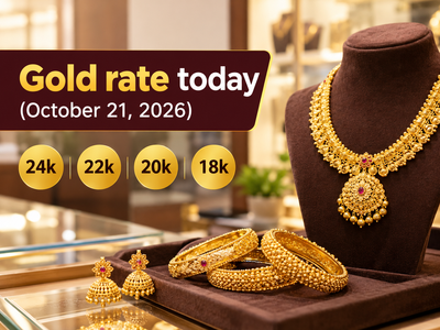 Gold rate today (October 21, 2026): Check 24k, 22k, 20k and 18k gold jewellery prices from IBJA, Malabar Gold & Diamonds, Joyalukkas, Kalyan Jewellers and Tanishq