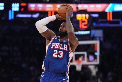 LeBron James makes winning debut for 76ers against the Knicks