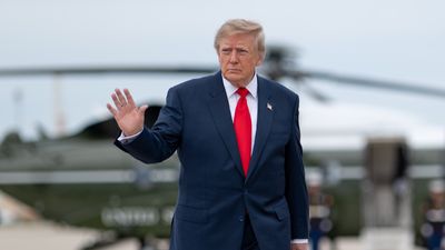 Donald Trump Faces Claims of 'Mental Collapse' After He Is Captured Waving and Saluting at 'Nothing'