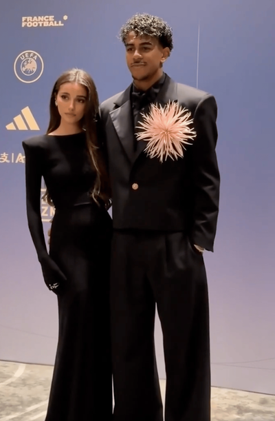 Who is Lamine Yamal’s girlfriend? Influencer Inés García joins Barcelona star at Ballon d'Or