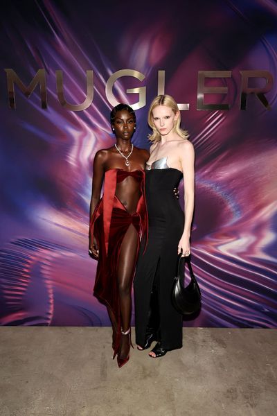 Anok Yai and Alex Consani Bring Bold Pink and Champagne Looks to the Victoria's Secret After-Party