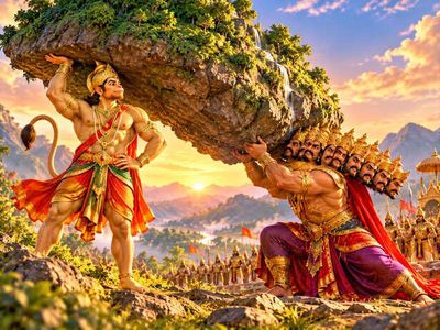 Why Could Ravana Not Lift the Mountain Hanuman Carried?