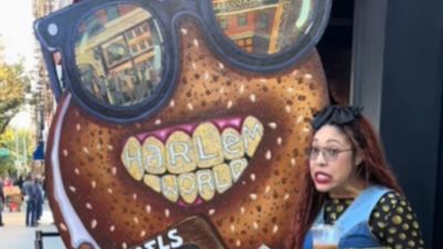 Harlem bagel shop reportedly removes cartoon sign in the wake of an influencer accusing it of being ‘blackface’