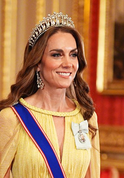 Princess Kate's Lemon-Yellow Elie Saab Gown Comes With a Meaningful Royal Tiara