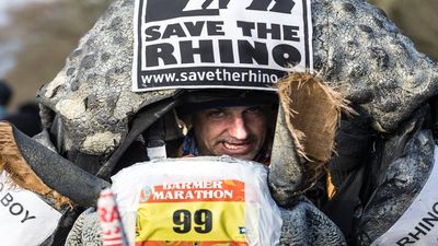 Guinness World Record Run: ‘Rhino Boy’ Green runs 132 marathons; raises over £50,000 for rhinos
