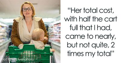 Woman Sees Stranger’s Overflowing Cart And Decides She Must Have Money To Spare