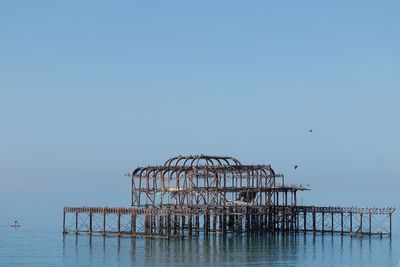 Part of Brighton's West Pier collapses into the sea as Storm Austen batters UK