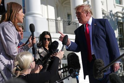 Trump shouts ‘quiet’ and berates ‘horrible little’ female reporter in fit over Vivek Ramaswamy foe’s mom