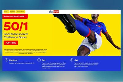 Sky Bet betting offer: 50/1 on a goal to be scored in Chelsea v Spurs