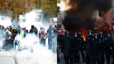 France unrest: 70,000 police officers, tear gas fired as thousands take to streets - top developments