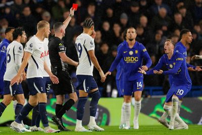 Tottenham stun Chelsea for second league win in a week as Cole Palmer is sent off