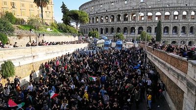 Thousands march across Italy as protests bring isolated clashes with police