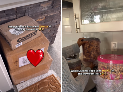 Woman living abroad gets emotional after parents send Diwali parcel from India, watch video