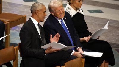 Presidents Obama And Trump Held Competing Midterm Rallies On The Same Day. They Clashed On Iran.
