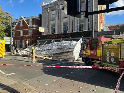 Injured people 'trapped under scaffolding' after collapse on busy London road