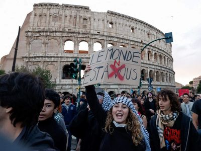 Europe protests spread to Rome’s Colosseum as demonstrators try to force entry
