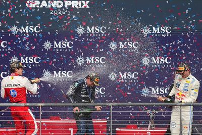 F1 United States GP: Antonelli dominates from pole - but forced to wait for title