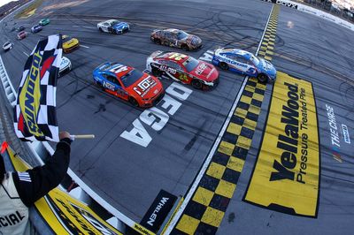 Kyle Larson wins wild Talladega NASCAR Cup race after charging from 11th on final lap