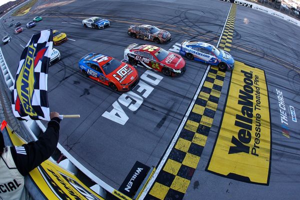 Kyle Larson wins wild Talladega NASCAR Cup race after charging from 11th on final lap