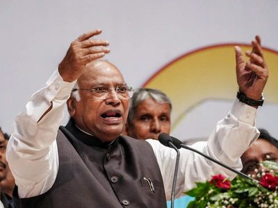 Kharge's 'baap' remark on Modi creates furore; BJP says language associated with 'thugs'
