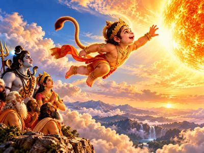 How a Bite of Sunlight Changed Hanuman Ji’s Destiny