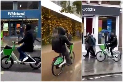 Cyclists caught on camera riding through Oxford Street as traffic ban comes into force