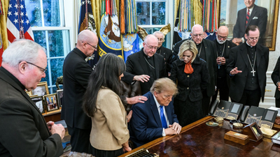 Archbishop Regrets Trump Prayer Photo, Saying White House 'Manipulated' Sacred Moment Without Bishops' Consent