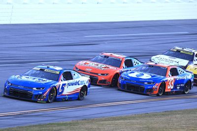 What happened to Austin Hill at the end of Talladega NASCAR Cup race?