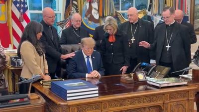 Catholic Bishops Had To Issue 'A Public Apology' After Praying With President Donald Trump