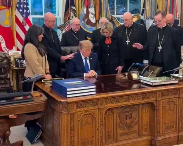 Catholic bishops accuse Trump White House of turning prayer into campaign photo op