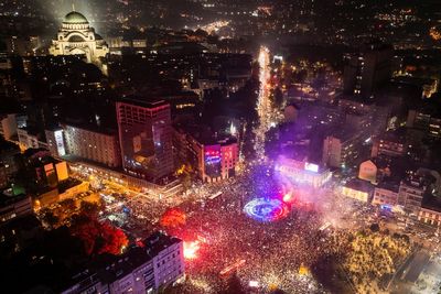 Tears of joy on the streets of Belgrade as student-led movement ends 12 years of Vucic rule in Serbia