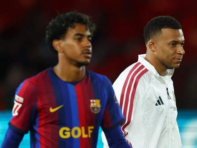 Yamal misses easy chance for Barcelona and is upstaged by Mbappe