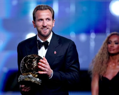 Harry Kane claims men’s Ballon d’Or to end England’s 25-year wait for winner