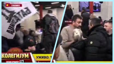 A day after Serbian strongman’s fall, protesters storm the office of a pro-govt outlet