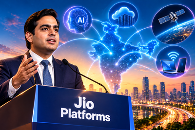 Akash Ambani announces Jio’s next big mission after data: Bring AI, cloud and space connectivity to every Indian