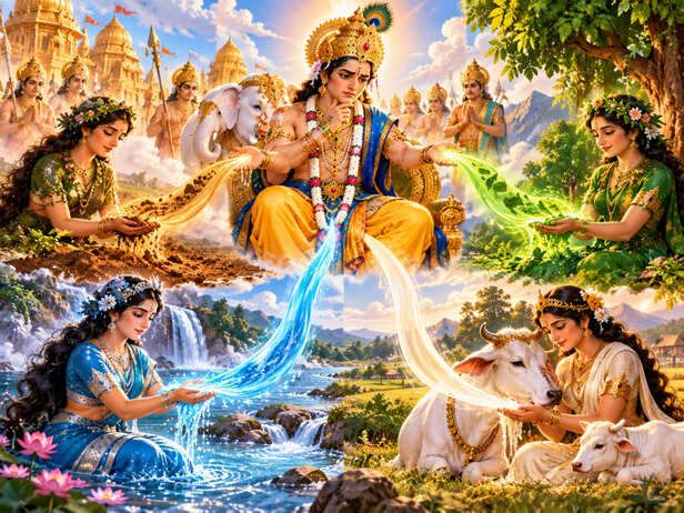 How Indra Divided His Sin Among Four Parts of Creation