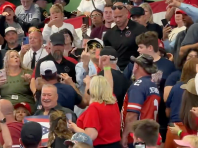 Protester Films Himself Getting Kicked Out of Trump Rally After Saying President Flew on Epstein's Plane