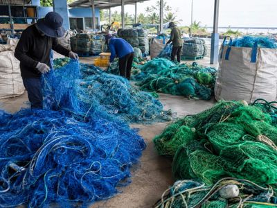 In 2012, a Philippine coastal project began turning discarded fishing nets into carpet tiles; six years later, UNEP reported 61 tonnes collected and 41 tonnes recycled