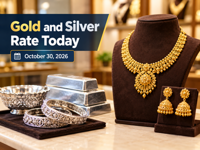 Gold and silver rate today (October 30, 2026): Check 24k, 22k, 20k and 18k gold jewellery prices from IBJA, Malabar Gold & Diamonds, Joyalukkas, Kalyan Jewellers and Tanishq